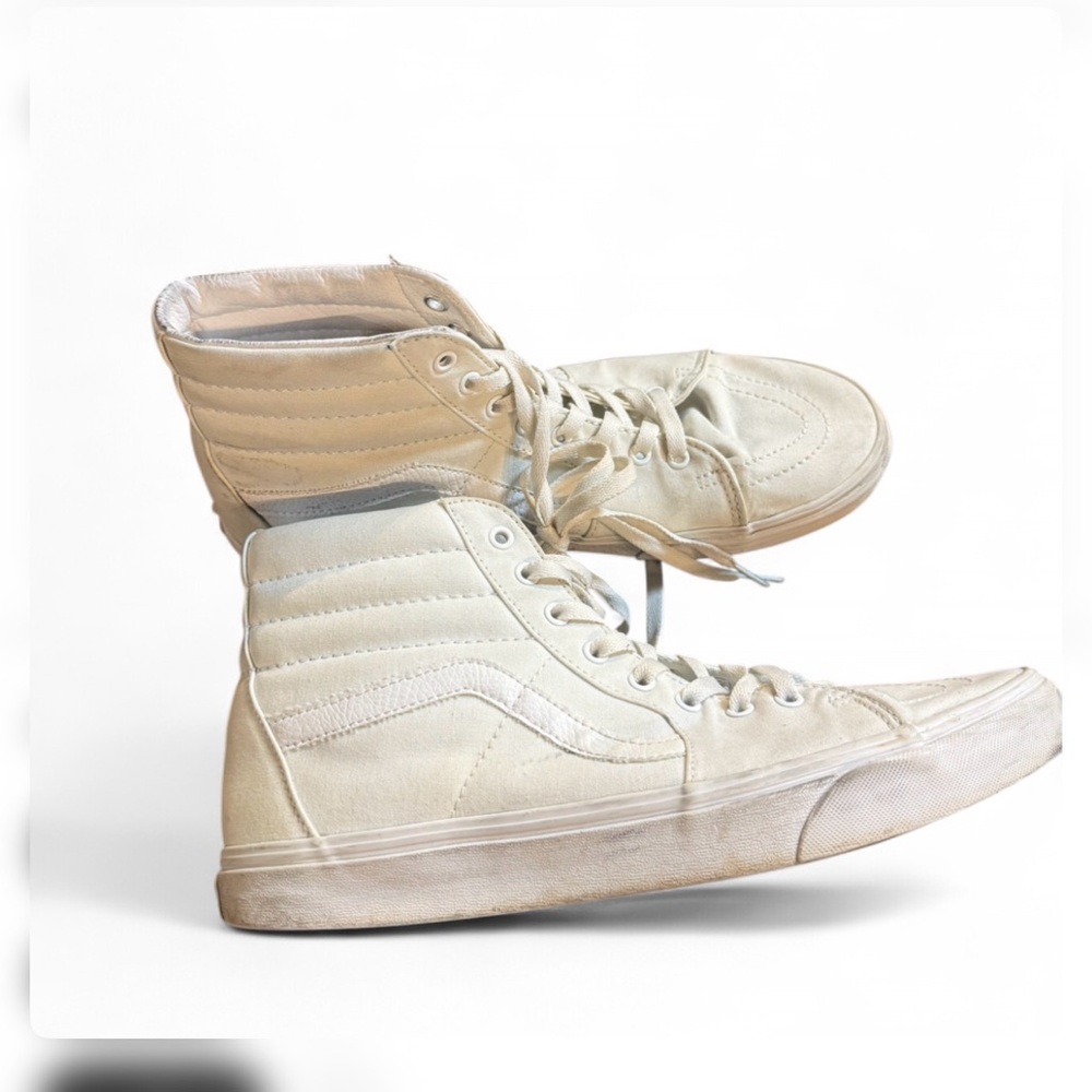 VANS SK8-Hi Shoes Unisex Men’s Size 13 TRUE WHITE High Tops